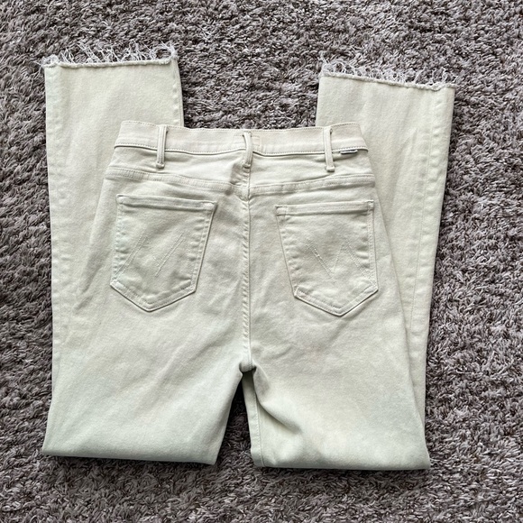 MOTHER The Hustler Ankle Fray Jeans in Second Chance Green Womens Size 28 - Picture 3 of 16